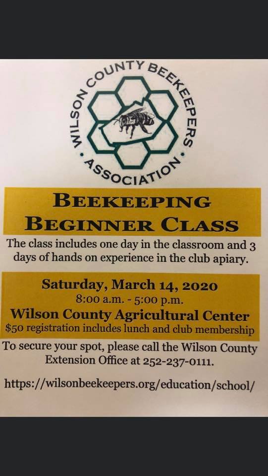 Beginning Beekeeper Class flyer