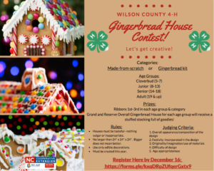 Cover photo for 4-H Gingerbread House Contest