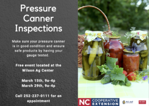 Cover photo for Pressure Canner Inspection & Testing in March