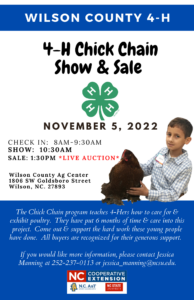 Cover photo for Wilson County 4-H Chick Chain Show & Sale