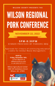Cover photo for Wilson Regional Pork Conference