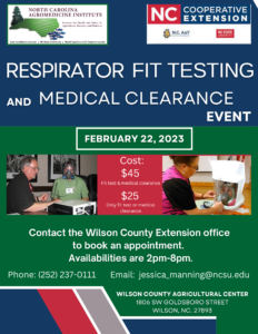 Cover photo for Wilson's Respirator Fit Testing & Medical Clearance Event