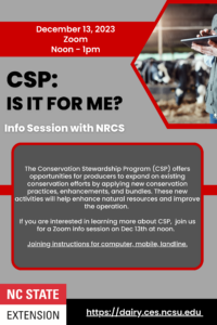 Cover photo for Join Us for a Zoom Info Session on NRCS's Conservation Stewardship Program on Dec 13